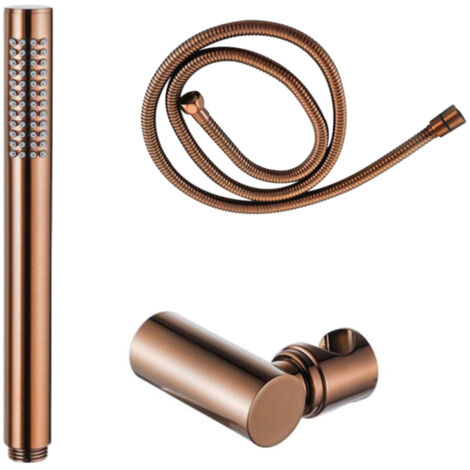 Fortifura Calvi Ensemble de douchette - 22,5 cm - barre - avec support - flexible anti-torsion - 150 cm - cuivre brossé PVD
