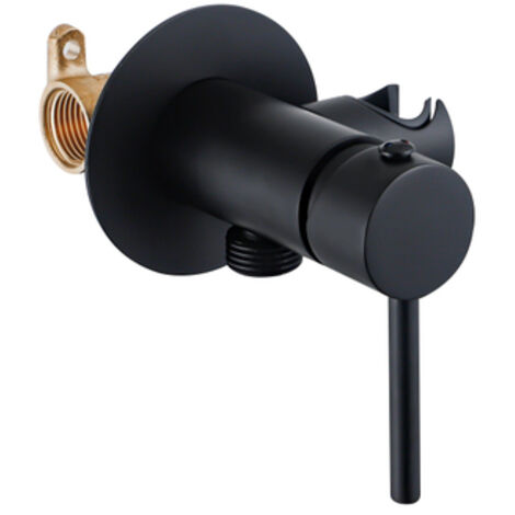 Fortifura Calvi Mélangeur Bidet - avec support de douchette - noir mat
