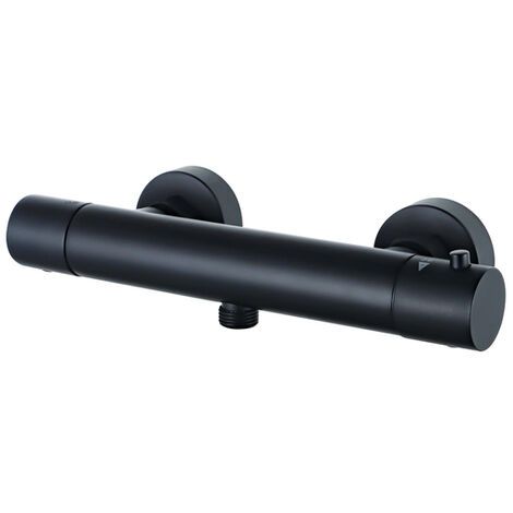 Fortifura Calvi Mitigeur thermostatique de douche mural Noir mat