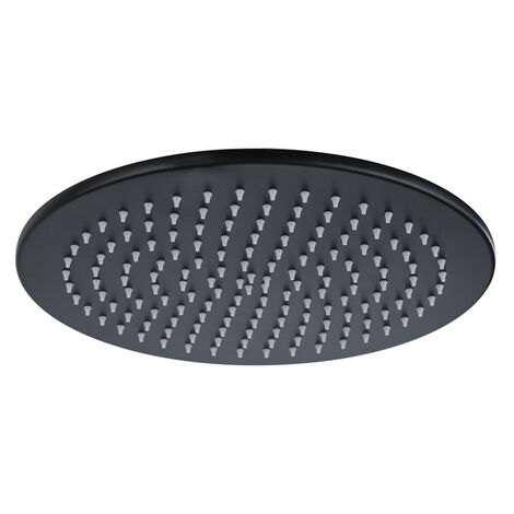 Fortifura Calvi Pomme de douche - 30cm - rond - 6mm - Noir mat
