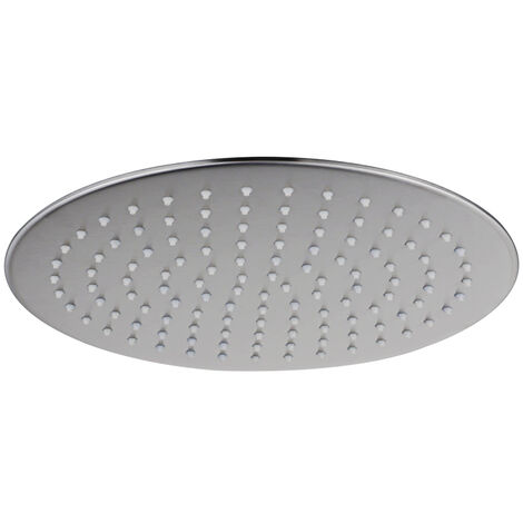 Fortifura Calvi Pommeau de douche 25cm rond 6mm Inox brossé