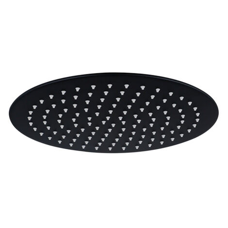 Fortifura Calvi Pommeau de douche 25cm rond 6mm Noir mat