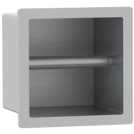 Fortifura Calvi porte-rouleau de toilette - encastré - 17.3x17.3x8.7cm - inox brossé