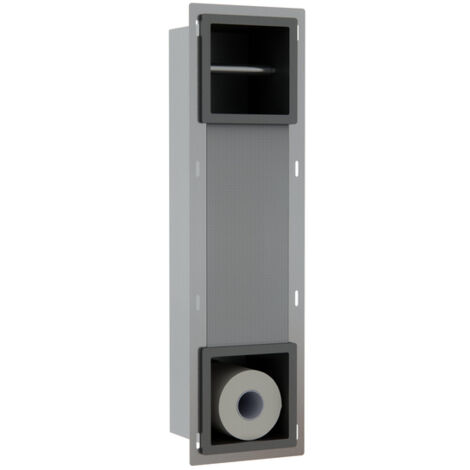 Fortifura Calvi Porte-rouleau et porte-rouleau de réserve encastré - Gunmetal