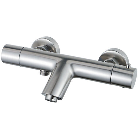 Fortifura Calvi Robinet baignoire thermostatique Inox brossé