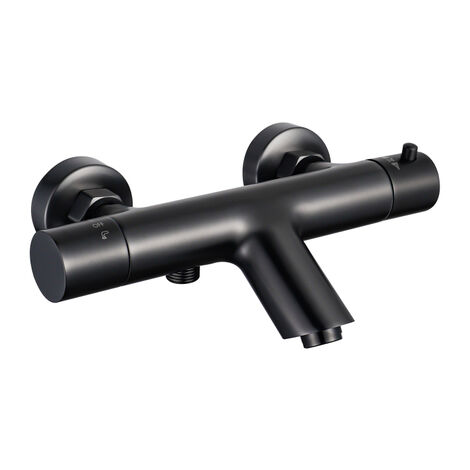 Fortifura Calvi Robinet baignoire thermostatique Noir mat
