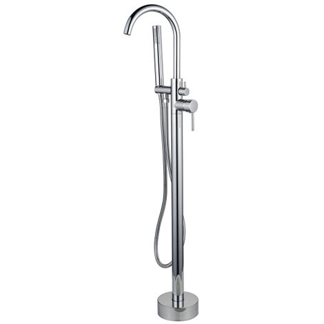 Fortifura Calvi Robinet de bain hors sol 107.8cm avec douchette Chrome brillant