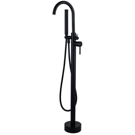 Fortifura Calvi Robinet de bain hors sol 107.8cm avec douchette Noir mat