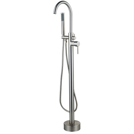 Fortifura Calvi Robinet de baingnoire hors sol 107.8cm avec douchette Inox brossé