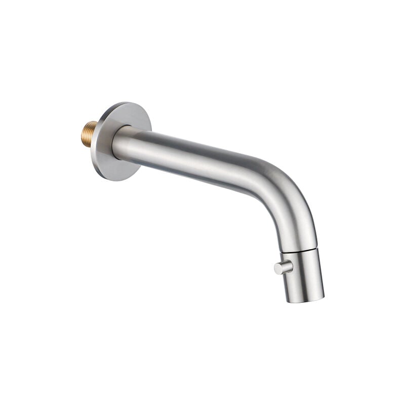 Calvi Robinet de lave-main - encastré - bec 18 cm - ajustable - inox brossé - pvd - Fortifura