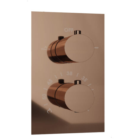 Fortifura Calvi Robinet encastrable - thermostatique - avec partie encastrable - cuivre brossé PVD