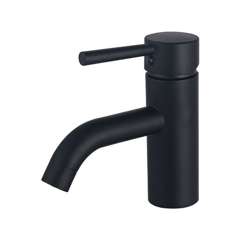 Fortifura Calvi Robinet lavabo 1 trou 14.6cm Noir mat