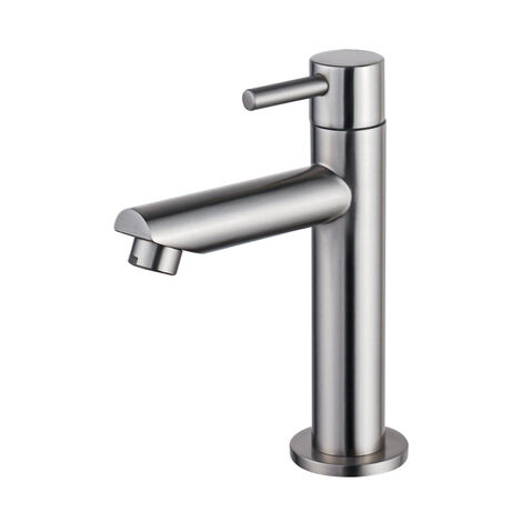 Fortifura Calvi Robinet lave-mains - 14.4cm - à poser - eau froide - Inox brossé PVD