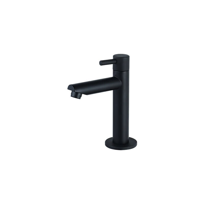 Calvi Robinet lave-mains - 14.4cm - à poser - eau froide - Noir mat - Fortifura