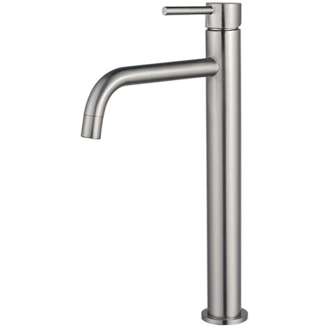 Fortifura Calvi Slim Robinet de lavabo réhaussé H32.6cm à poser Inox brossé