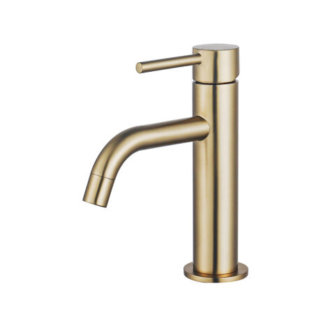 Fortifura Calvi Slim Robinet lavabo 17.3cm monotrou Laiton brossé