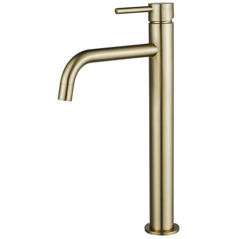 Fortifura Calvi Slim Robinet lavabo rehaussé 32.6cm monotrou Laiton brossé