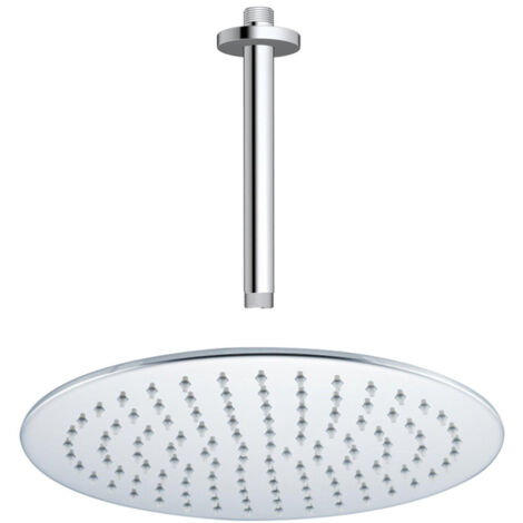 Fortifura Calvi Tête de douche - 30cm - rond - bras plafond 20cm - Chrome