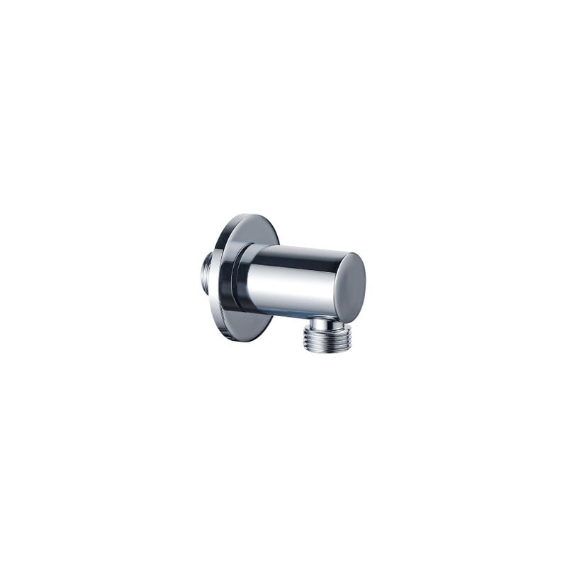 Fortifura Calvi Raccord mural – rosace ronde – finition chrome