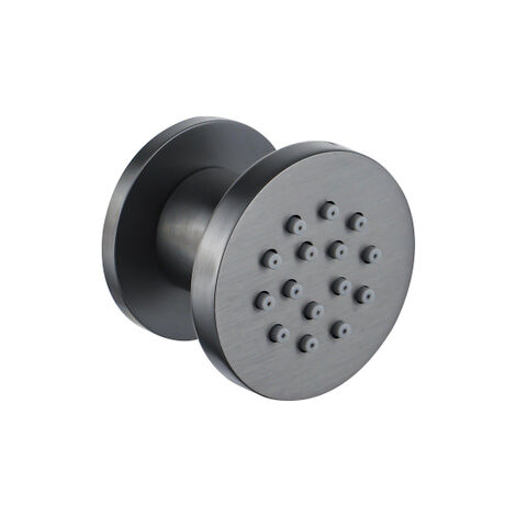 Fortifura Calvi zijdouche - 5cm - rond - Brossé Gunmetal PVD