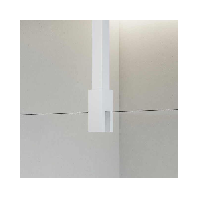 Galeria Barre de renfort plafond 125cm pour douche à l'italienne - blanc mat - Fortifura