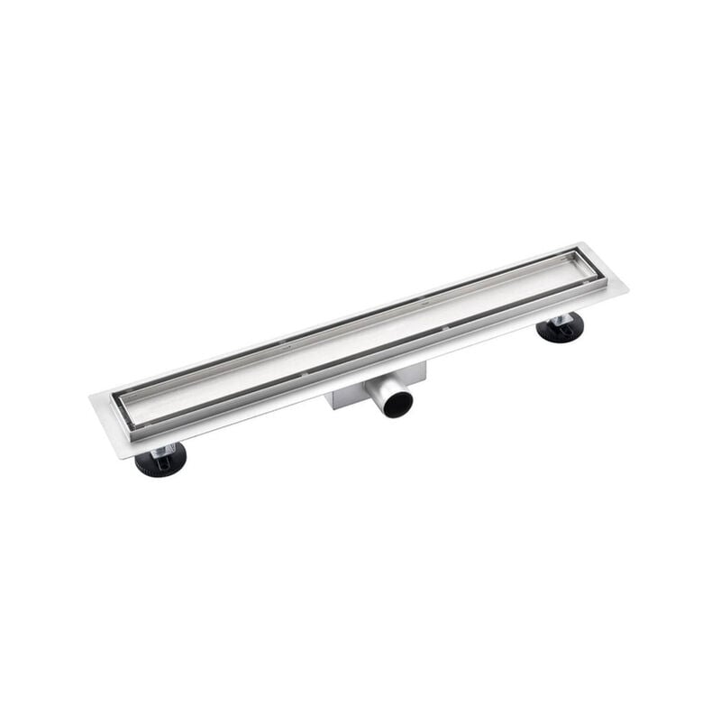 Fortifura Galeria Caniveau de douche 100cm grille à carreler et bride de sol acier inoxydable