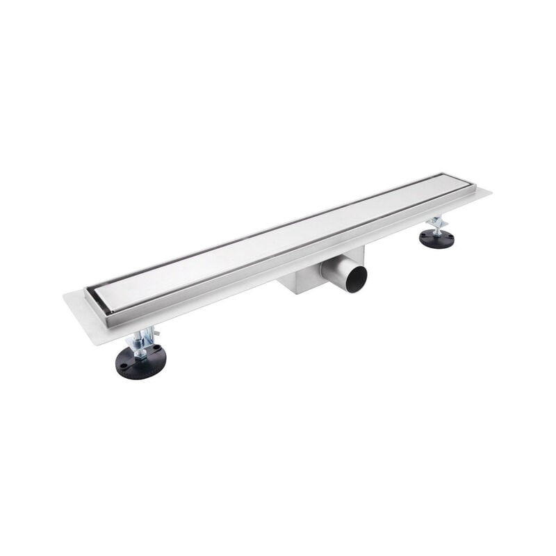 Fortifura Galeria Caniveau de douche 100cm avec grille fermée et bride de sol en acier inoxydable