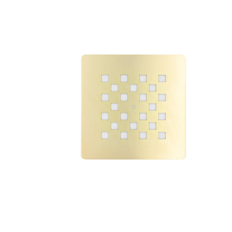 Fortifura - Galeria Grille d'évacuation 13,1 x 13,1 cm - Laiton brossé -