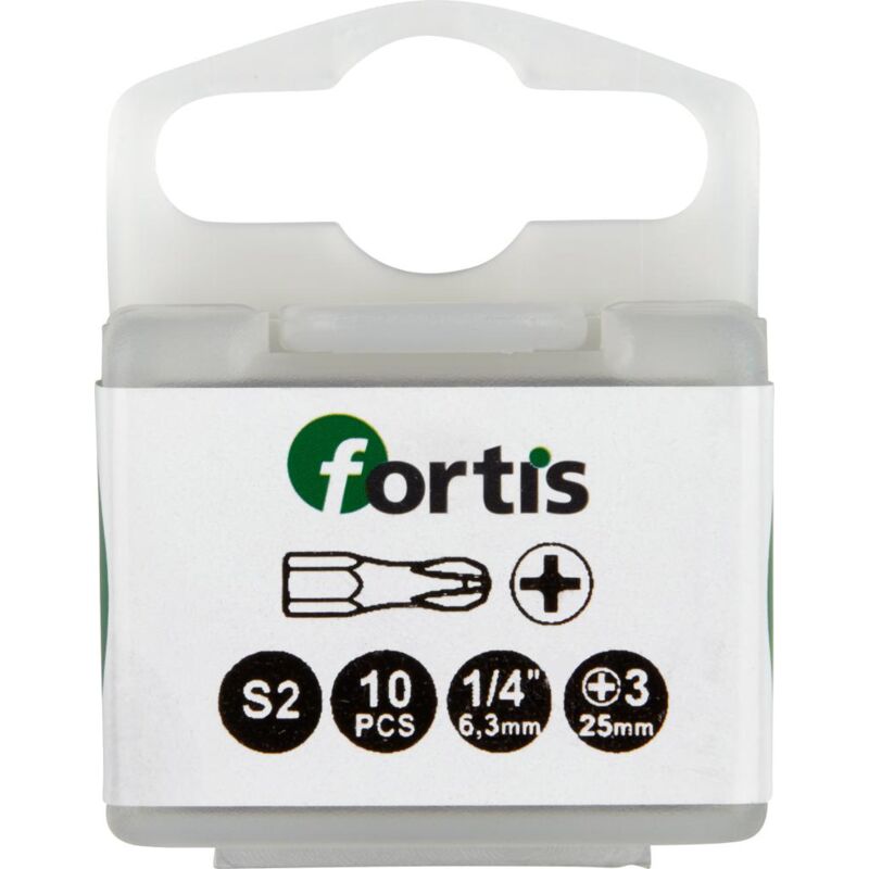 Image of Bit Torsion 1/4' DIN3126 C6,3 PH3x25mm 10er Pack fortis