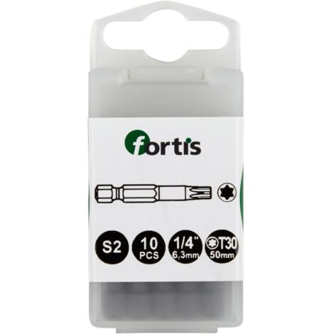 Fortis Bit 1/4 DIN3126 E6,3 TX30x 50 mm a10Stk