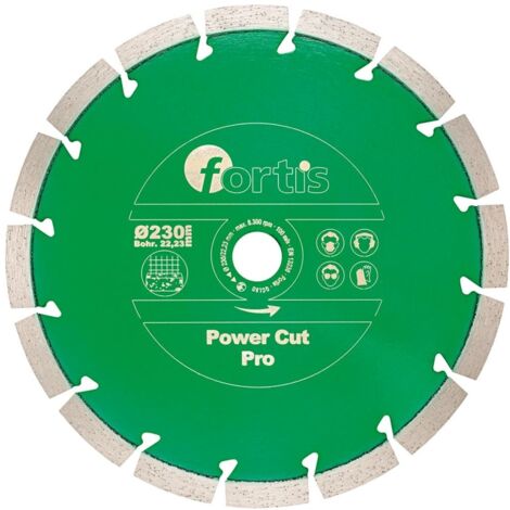 Fortis Diamant-Trennscheibe Power Cut Pro Ø 180 mm lasersegmentiert 12 mm Bohrung 22,2 mm