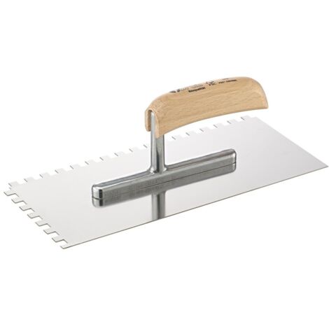 Fortis Glättekelle 280x130mm gezahnt 8x8mm rostfrei