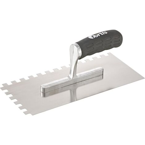 Fortis Glättekelle gezahnt rostfrei 10x10mm Softgriff