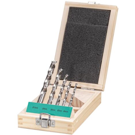 Fortis Holzspiralbohrer Satz HSS 5-tlg. 4,5,6,8,10 mm