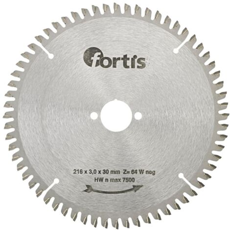 Fortis HW-Kreissägeblatt 216 x 3,0 x 30 mm Z64Wneg.