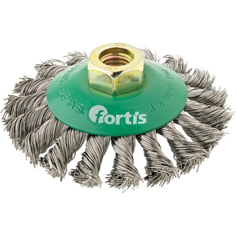 Fortis Kegelbürste Edelstahl 100 mm gezopft
