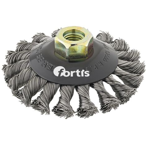 Fortis Kegelbürste Stahldraht 115 mm gezopft