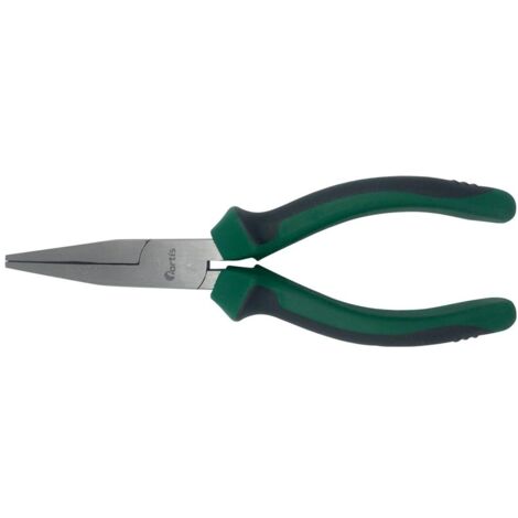 Fortis Langbeckzange poliert, 160 mm, flache Backen, Mehrkomponenten-Griff