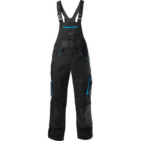 Fortis Latzhose Herren PERFORMANCE 24 Gr. 52 schwarz/türkis