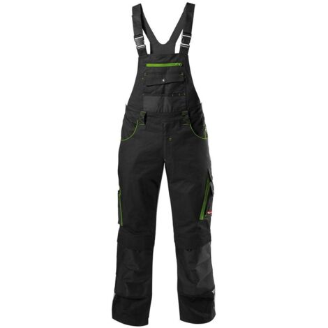 Fortis Latzhose Herren PERFORMANCE 24 Gr. 62 schwarz/limette