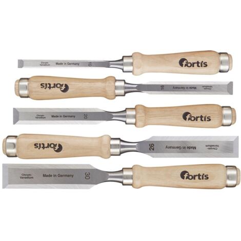 Fortis Stechbeitel-Satz Holzheft5-tlg. im Karton