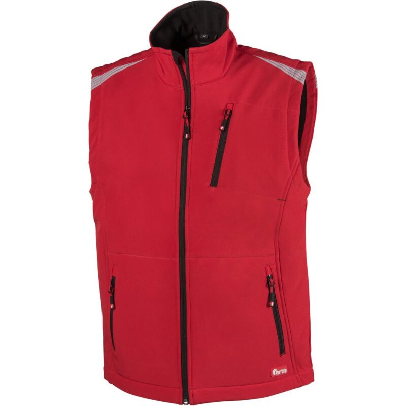 Herren Weste 24, rot/schwarz Gr.4XL - Fortis
