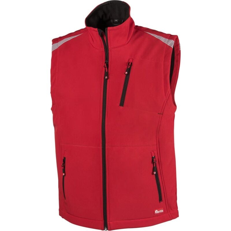 Herren Weste 24, rot/schwarz Gr.XL - Fortis