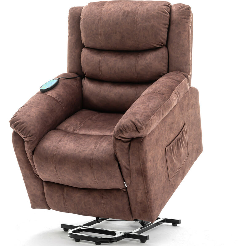 Fortuna Lai Relaxsessel, Liegesessel, Sessel drehbar,Liegefunktion 180° verstellbar,Hebestühle für ältere Menschen,hölzerner Metallrahmen,Mit zwei