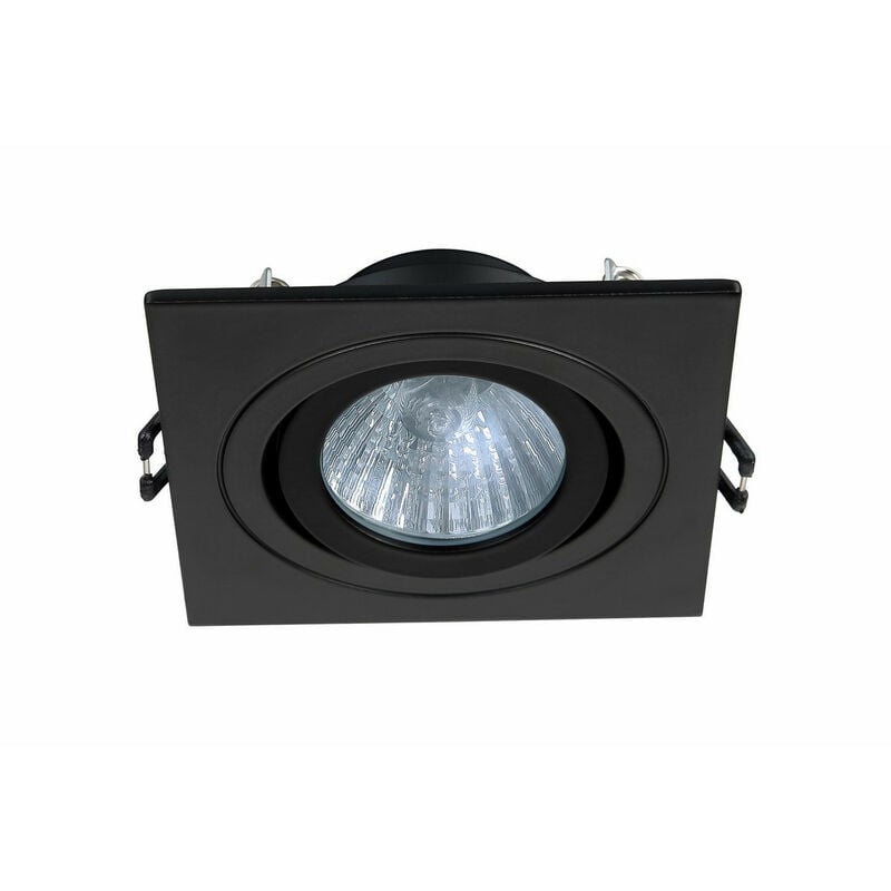 Forum Cali Downlight Encastrable Carré Inclinable Noir Mat IP65