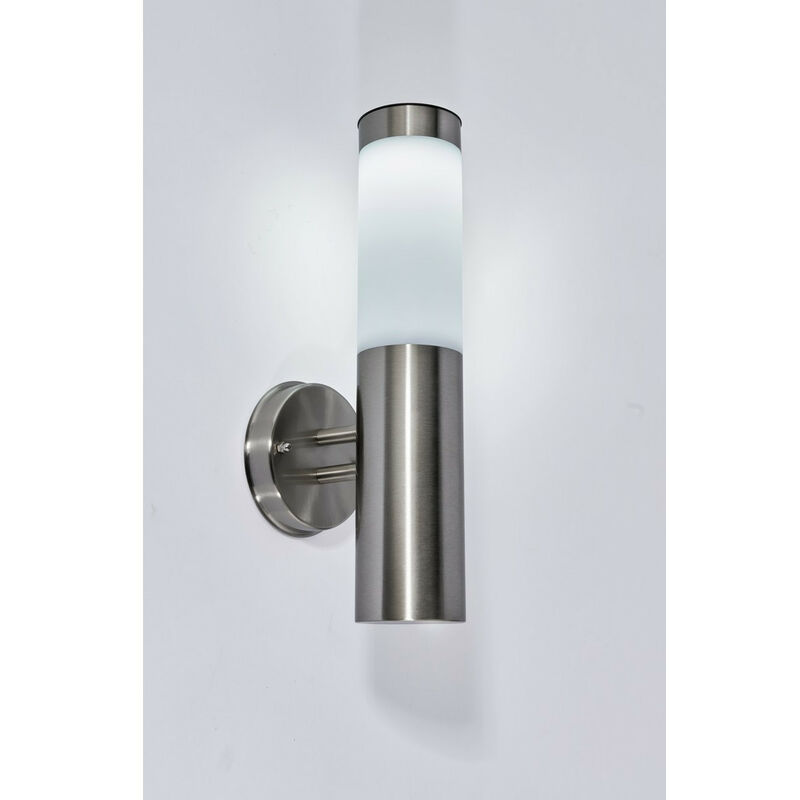 Forum Creswell Applique Murale Extérieure Moderne Solaire 3000k led Acier Satiné IP44