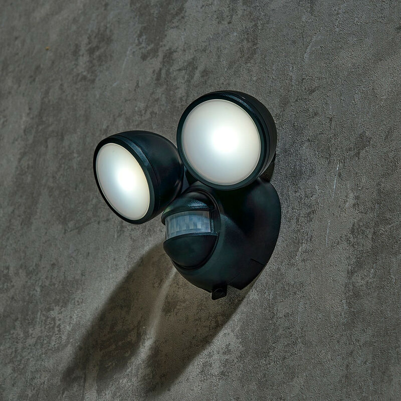 Forum Felis Projecteur extérieur led pir Twin 3000k Noir IP65