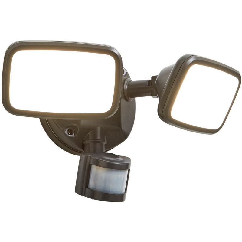 Forum Lynn Projecteur extérieur led pir Twin 3000k Gris foncé IP44