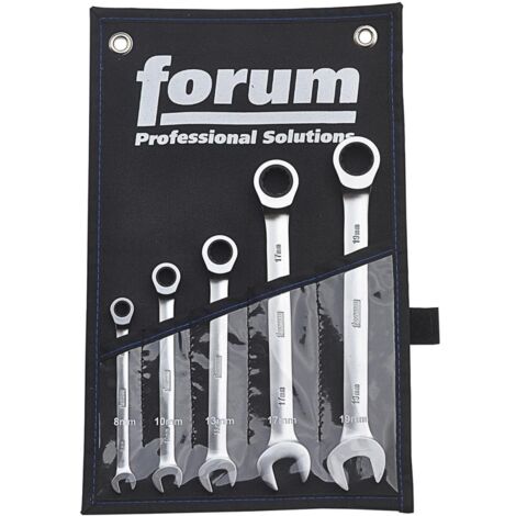 Forum Ratschenschlüssel-Satz gerade 8-19mm 5-teilig in Rolltasche