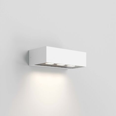 Forward Applique d'extérieur à 3 lumières LED asymétriques, structure en aluminium blanc, design moderne pour l'éclairage de façades 15,5W